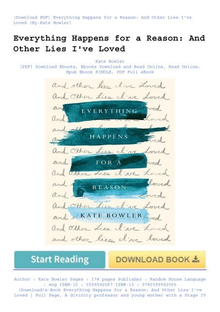 Download E Book Everything Happens For A Reason And Other Lies I