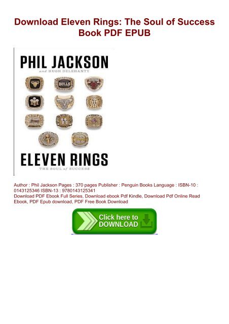 Download Eleven Rings The Soul Of Success Book Pdf Epub
