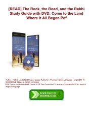 [READ] The Rock, the Road, and the Rabbi Study Guide with DVD: Come to the Land Where It All Began Pdf