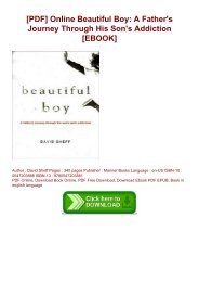 Beautiful Boy PDF Free Download
