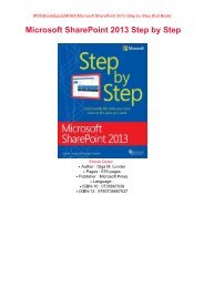 ONLINE PDF Read Online Microsoft SharePoint 2013 Step by Step Full PDF