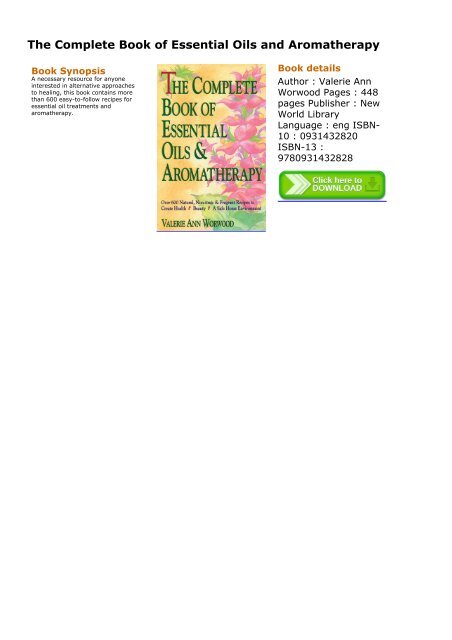 JACKPOT) The Complete Book of Essential Oils and Aromatherapy ebook eBook  PDF