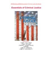 DOWNLOAD PDF eBook Free Essentials of Criminal Justice Full Pages