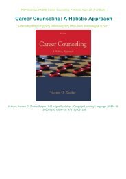 PDF DOWNLOAD eBook Free Career Counseling: A Holistic Approach Online Book