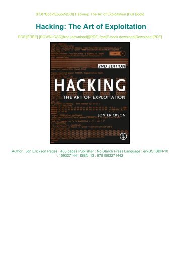 PDF DOWNLOAD eBook Free Hacking: The Art of Exploitation PDF Full