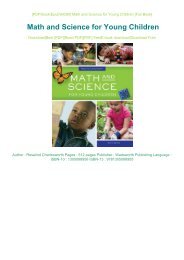 PDF DOWNLOAD Online PDF Math and Science for Young Children PDF Full