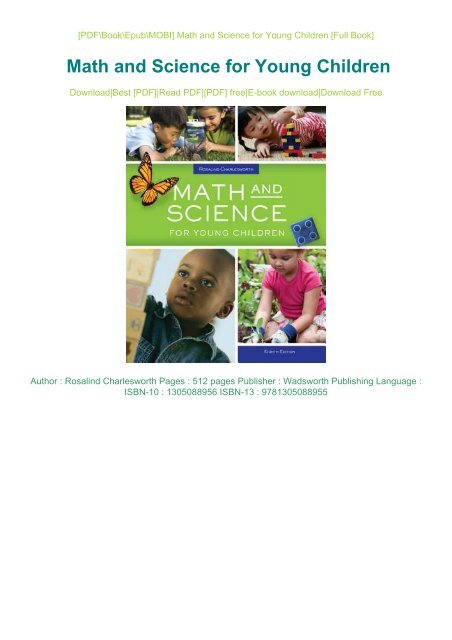 PDF DOWNLOAD Online PDF Math and Science for Young Children PDF Full