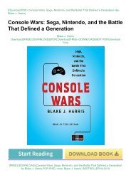 PDF] Download Console Wars: Sega, Nintendo, and the Battle That Defined a  Generation by Blake J. Harris PDF File