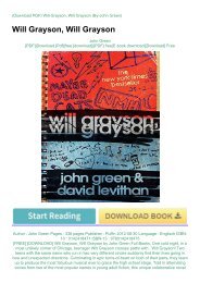 [FREE] [DOWNLOAD] Will Grayson, Will Grayson by John Green Full Books