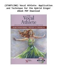 (STARTLING) Vocal Athlete: Application and Technique for the Hybrid Singer eBook PDF Download