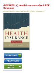 (DEFINITELY) Health Insurance eBook PDF Download