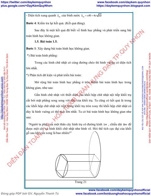 Khai thác và xây dựng một số bài toán hình học không gian ứng dụng thực tế thường sử dụng trong kỳ thi THPT QG