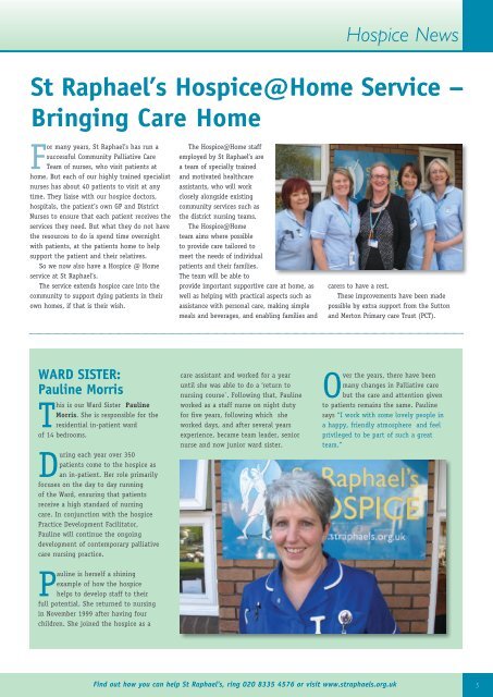 hospice brochure - St Raphael's Hospice