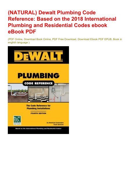International plumbing code book free download. software