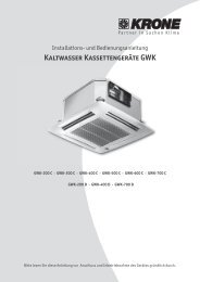 Kaltwasser Kassettengeräte GWK - KRONE Kälte & Klima GmbH