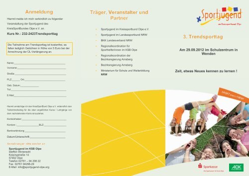 Am 29.09.2012 im Schulzentrum in Wenden Zeit, etwas Neues ...