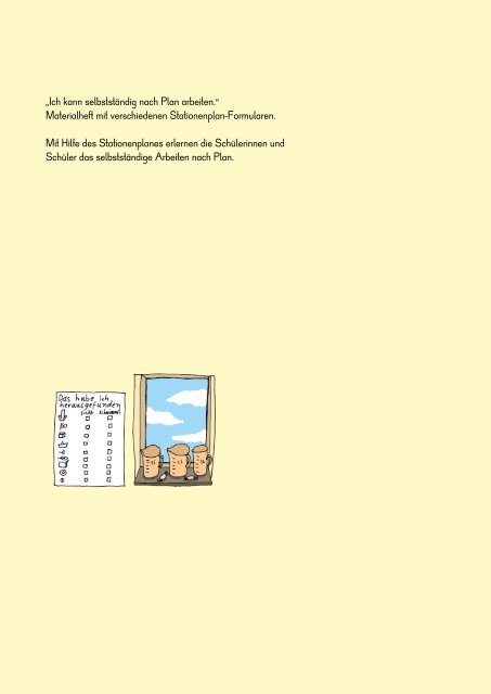 ARBEITEN MIT DEM STATIONENPLAN