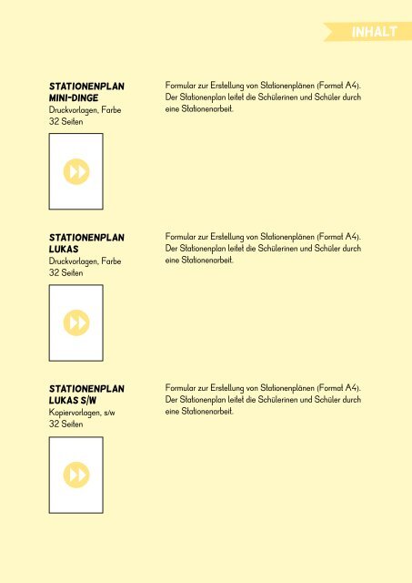 ARBEITEN MIT DEM STATIONENPLAN