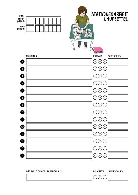 ARBEITEN MIT DEM STATIONENPLAN