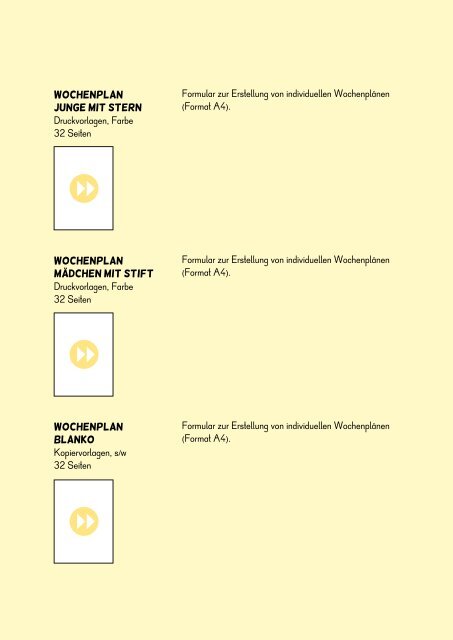 ARBEITEN MIT DEM WOCHENPLAN