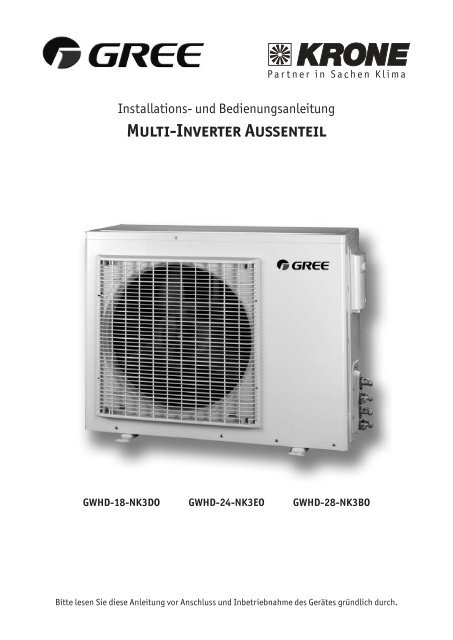 Multi-Inverter Außenteil - KRONE Kälte &amp; Klima GmbH