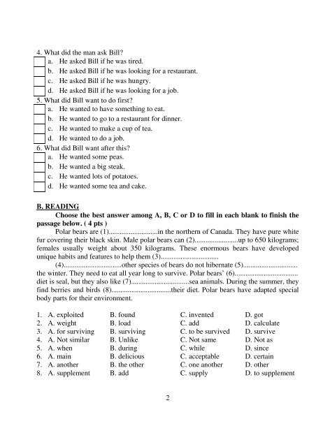 Tuyển tập 353 đề thi học sinh giỏi môn Tiếng Anh lớp 6,7,8,9,10,11,12 (có đáp án)