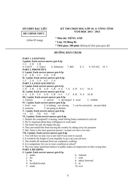 Tuyển tập 353 đề thi học sinh giỏi môn Tiếng Anh lớp 6,7,8,9,10,11,12 (có đáp án)