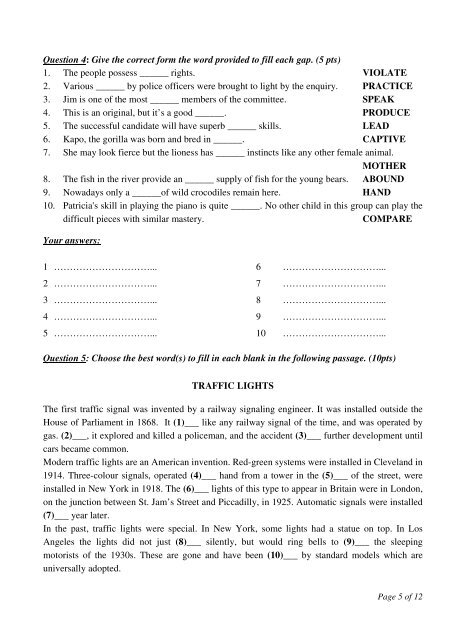 Tuyển tập 353 đề thi học sinh giỏi môn Tiếng Anh lớp 6,7,8,9,10,11,12 (có đáp án)