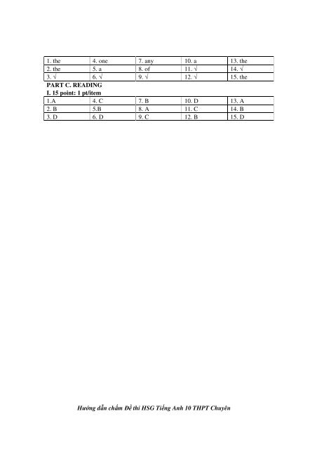 Tuyển tập 353 đề thi học sinh giỏi môn Tiếng Anh lớp 6,7,8,9,10,11,12 (có đáp án)