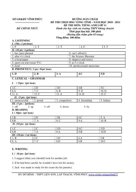 Tuyển tập 353 đề thi học sinh giỏi môn Tiếng Anh lớp 6,7,8,9,10,11,12 (có đáp án)