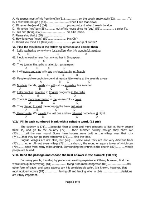 Tuyển tập 353 đề thi học sinh giỏi môn Tiếng Anh lớp 6,7,8,9,10,11,12 (có đáp án)