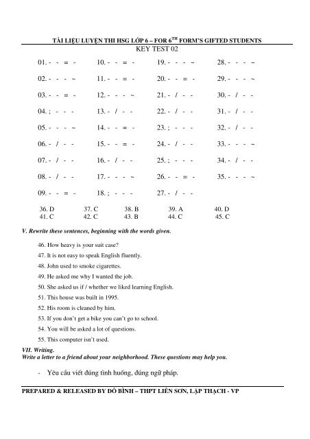 Tuyển tập 353 đề thi học sinh giỏi môn Tiếng Anh lớp 6,7,8,9,10,11,12 (có đáp án)