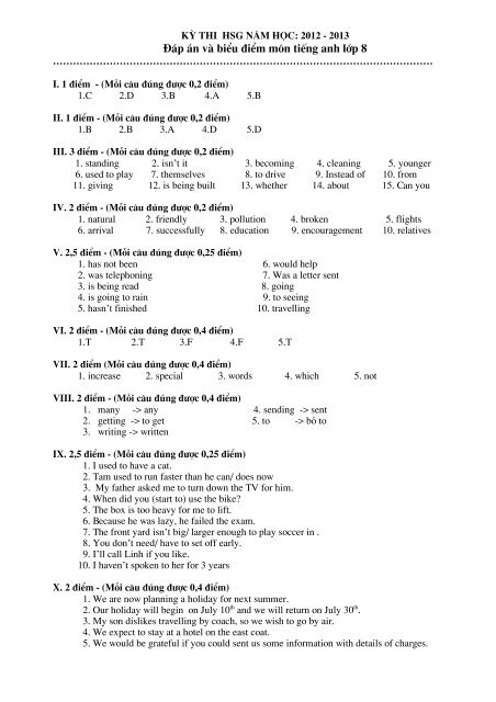 Tuyển tập 353 đề thi học sinh giỏi môn Tiếng Anh lớp 6,7,8,9,10,11,12 (có đáp án)