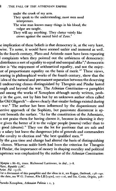 The Fall of the Athenian Empire-(A New History of the Peloponnesian War) Donald Kagan -  (1987)