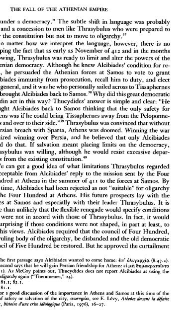 The Fall of the Athenian Empire-(A New History of the Peloponnesian War) Donald Kagan -  (1987)