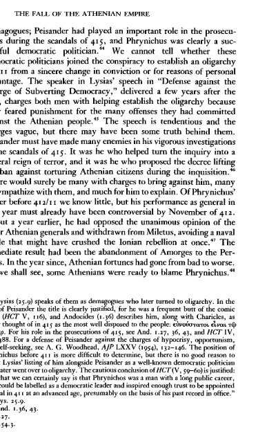 The Fall of the Athenian Empire-(A New History of the Peloponnesian War) Donald Kagan -  (1987)