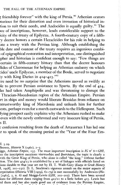 The Fall of the Athenian Empire-(A New History of the Peloponnesian War) Donald Kagan -  (1987)