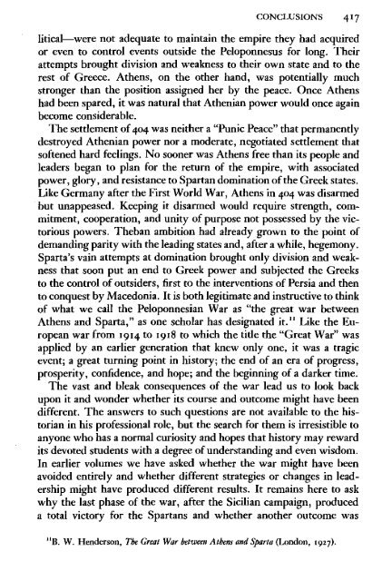 The Fall of the Athenian Empire-(A New History of the Peloponnesian War) Donald Kagan -  (1987)