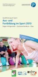 Qualifizierung 2013 - Kreissportbund Hochsauerland e.V.