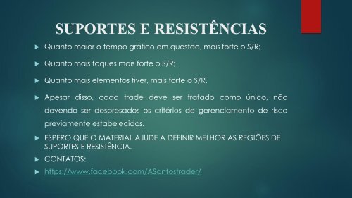 MÓDULO SUPORTES e RESISTÊNCIAS