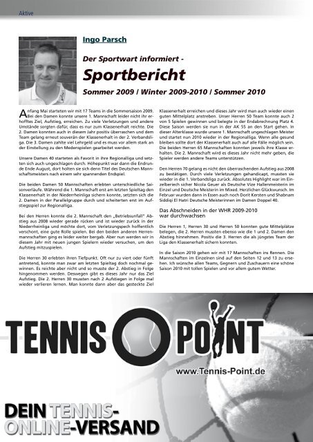 Tennis-Point-Bundesliga - TC Blau-Weiss Neuss