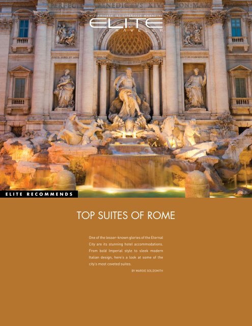 TOP SUITES OF ROME - Elite Traveler