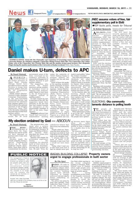 18032019 - APC, PDP attack INEC over Bauchi, Adamawa gov polls