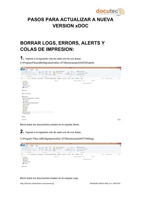 PASOS PARA ACTUALIZAR xDOC