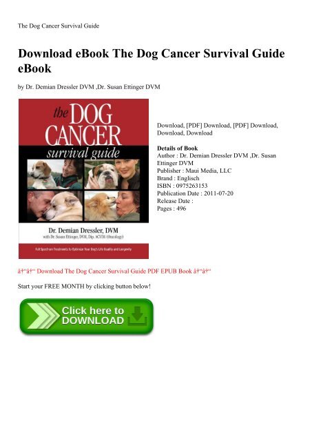 dog cancer survival guide