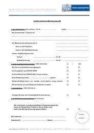 Fragebogen zur Lieferantenselbstauskunft - Heinz Bergmann