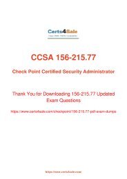 156-215.77 Exam Dumps - CheckPoint Security Troubleshoot Exam Questions PDF