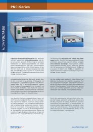 HIGH VOLTAGE PNC-Series - HEINZINGER ELECTRONIC