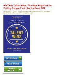 (EXTRA) Talent Wins: The New Playbook for Putting People First ebook eBook PDF