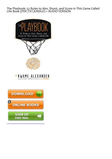 Advantage The Playbook 52 Rules To Aim Shoot And Score In This Game Called Life Ebook